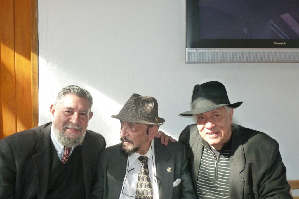 Ramiro Lagos y los poetas José Luis Díaz Granados y Jorge E. Pardo