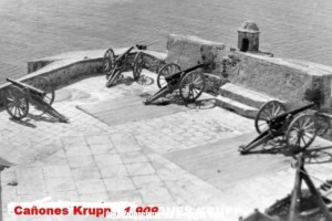Bateria de Cañones Kruppen 1909